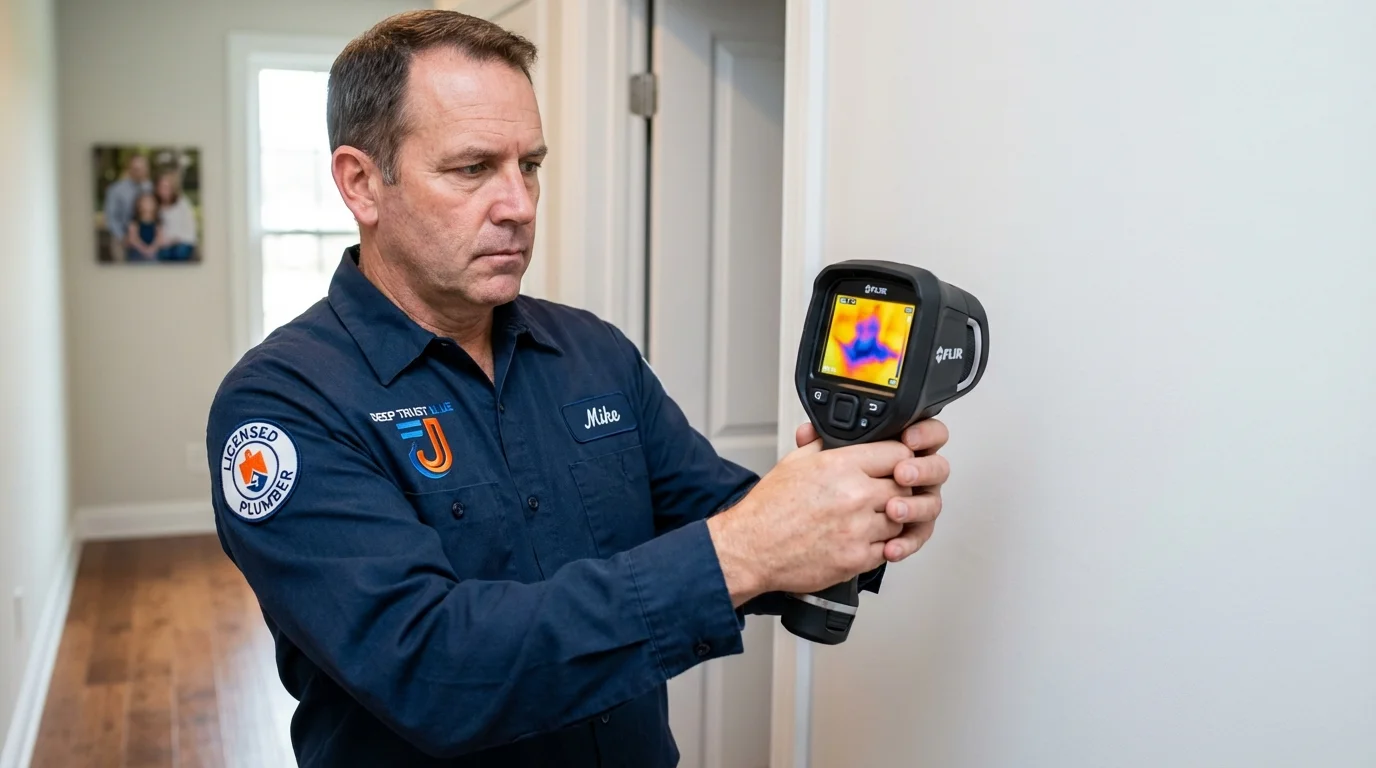 Thermal imaging leak detection by Johns Plumbing LLC in Schriever